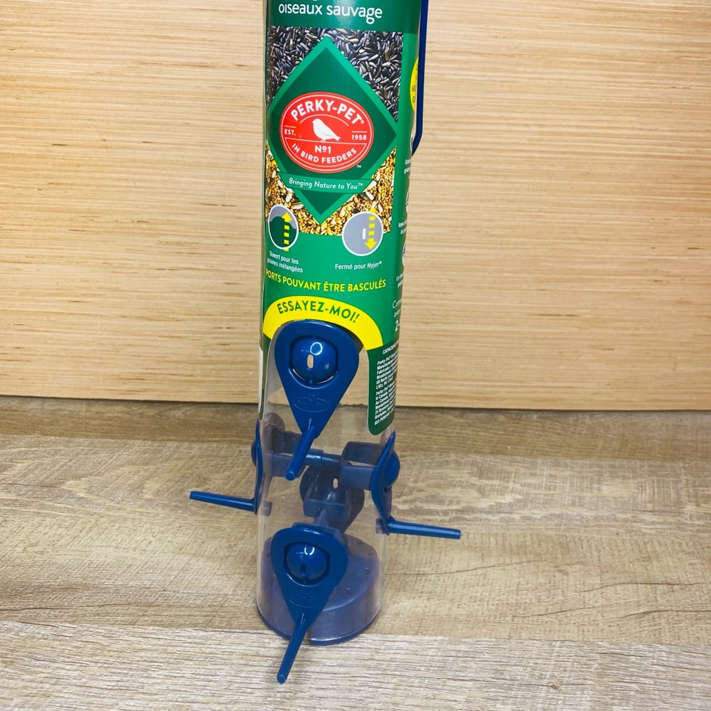 Perky-Pet Navy 2-in-1 Tube Wild Bird Feeder